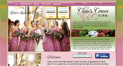 Desktop Screenshot of clarescornerfloral.com