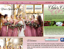 Tablet Screenshot of clarescornerfloral.com